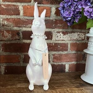 Rachel Zoe Pearl-Accented White bunny Figurine
